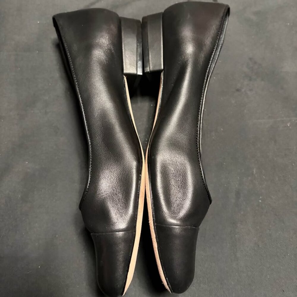Vaneli Womens Black Italian Leather Ballet Flats Fc313 Sz 6.5 Narrow Lightweight - Picture 3 of 7